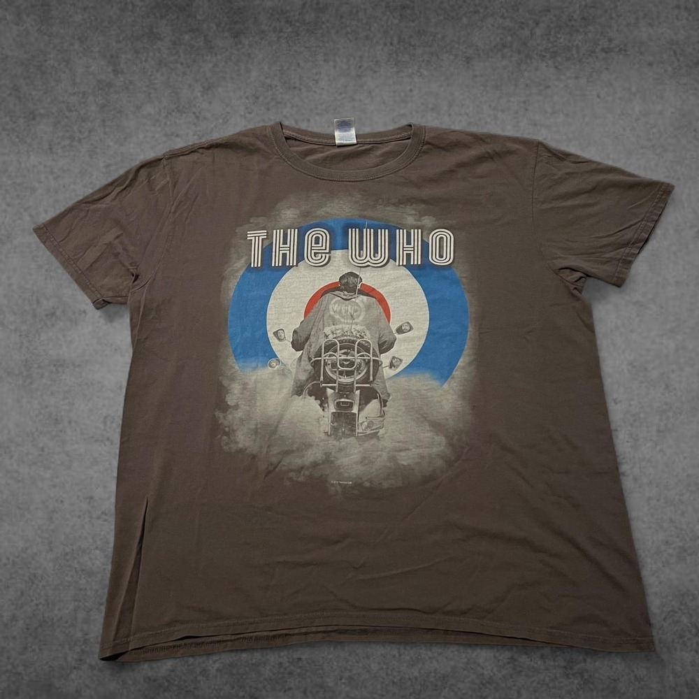 The Who Quadrophenia 2012 Tour Shirt Mens XL Grey Brown Graphic Tee